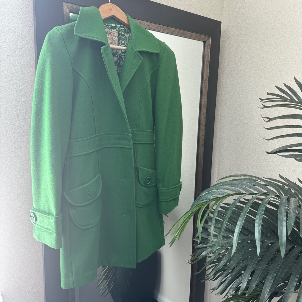 Gorgeous Green Winter Wool Jacket - image 3